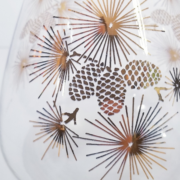 Pyrex Glass Coffee Percolator with Gold Pinecones - Picture 3 of 8